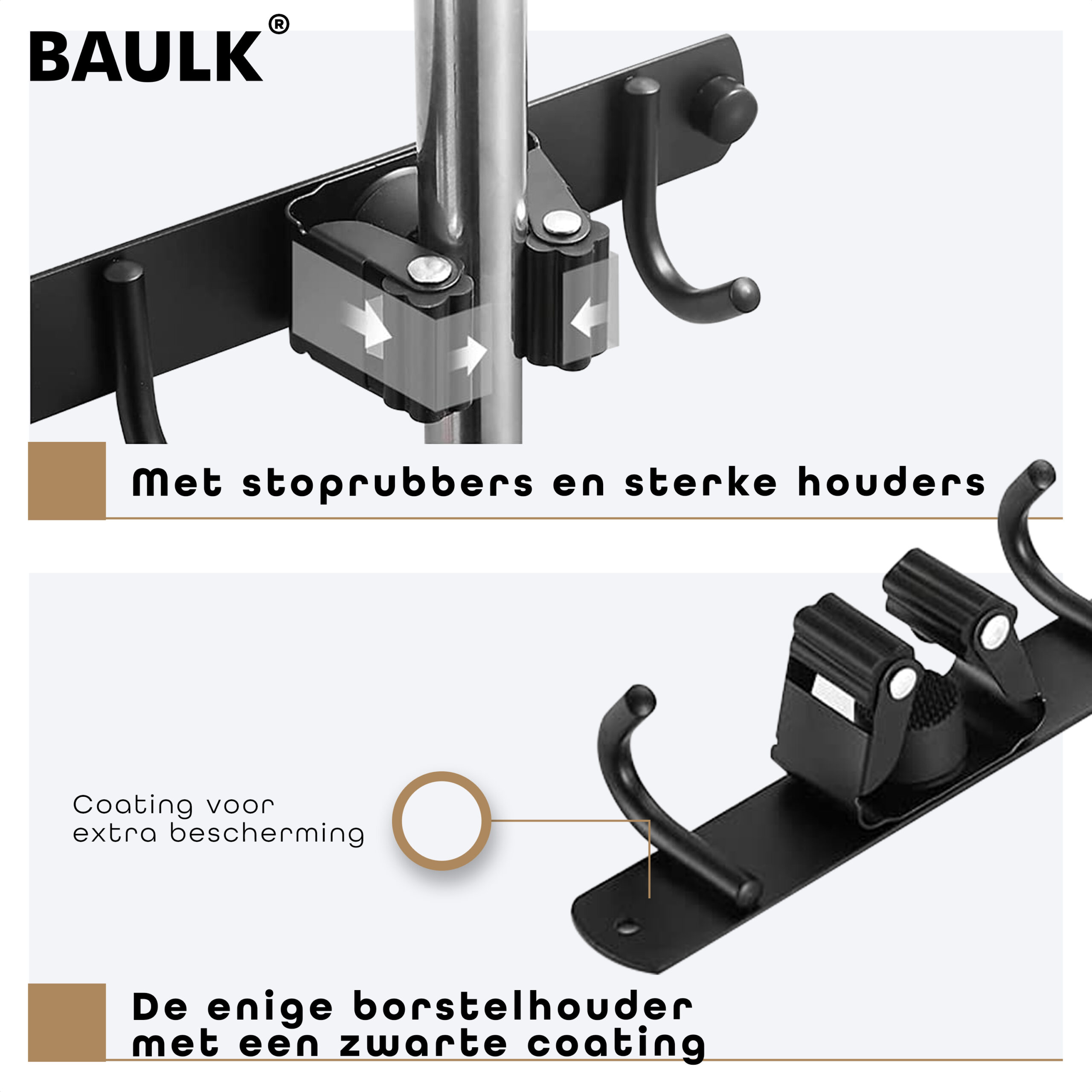 Bezemhouder ophangsysteem tuingereedschap - Afbeelding 2