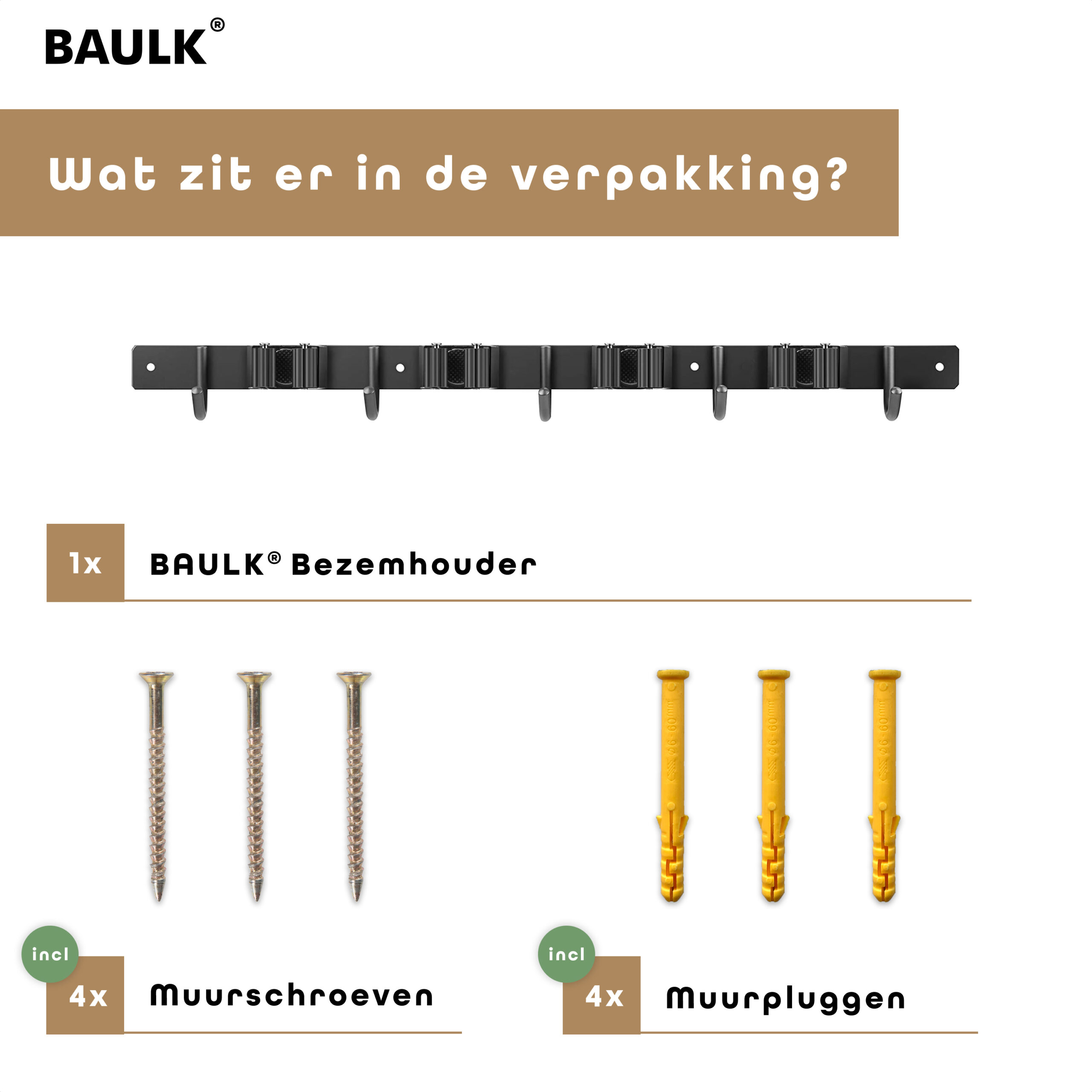 Bezemhouder ophangsysteem tuingereedschap - Afbeelding 5