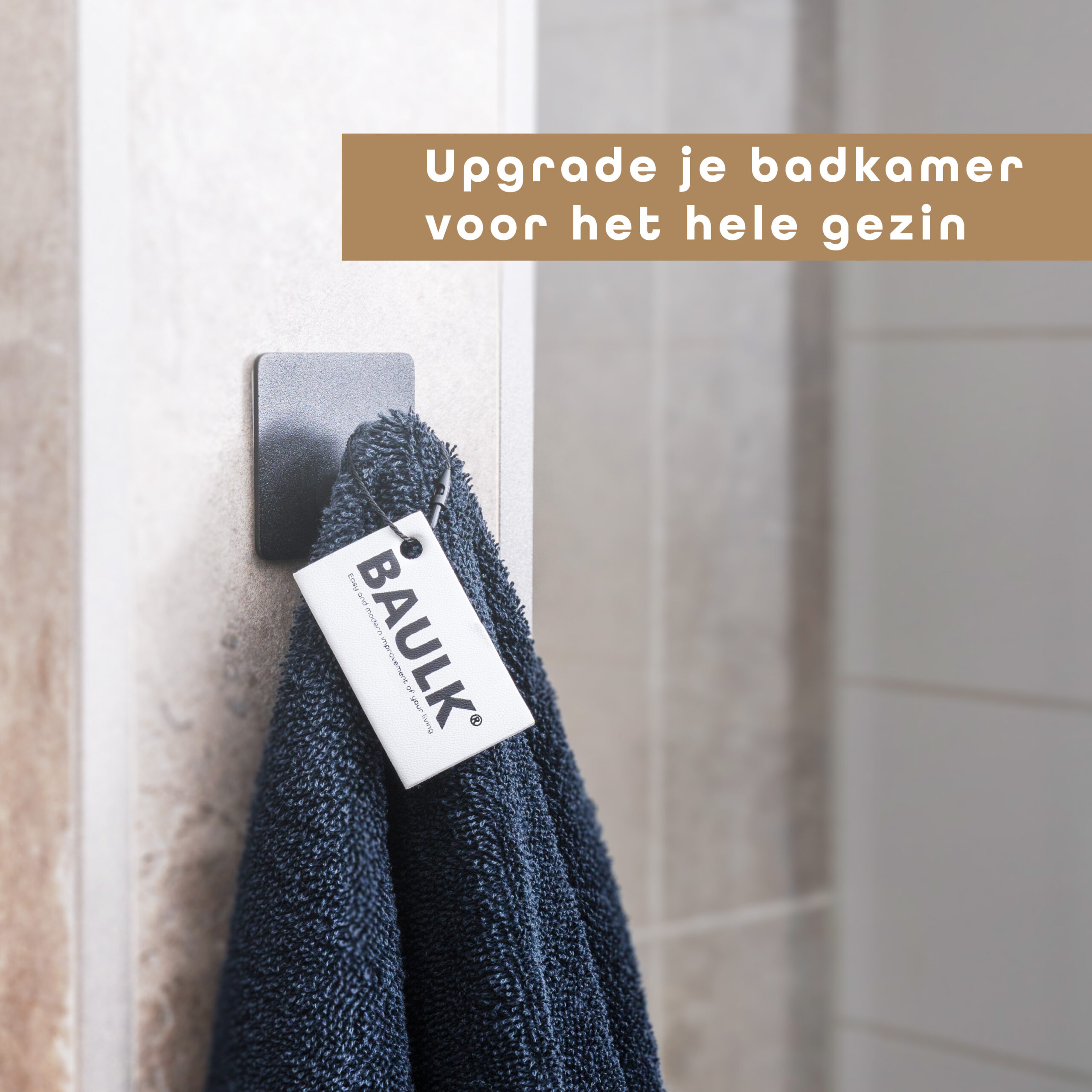 Handdoekhaakjes zelfklevende set van 4 zwart - Afbeelding 7