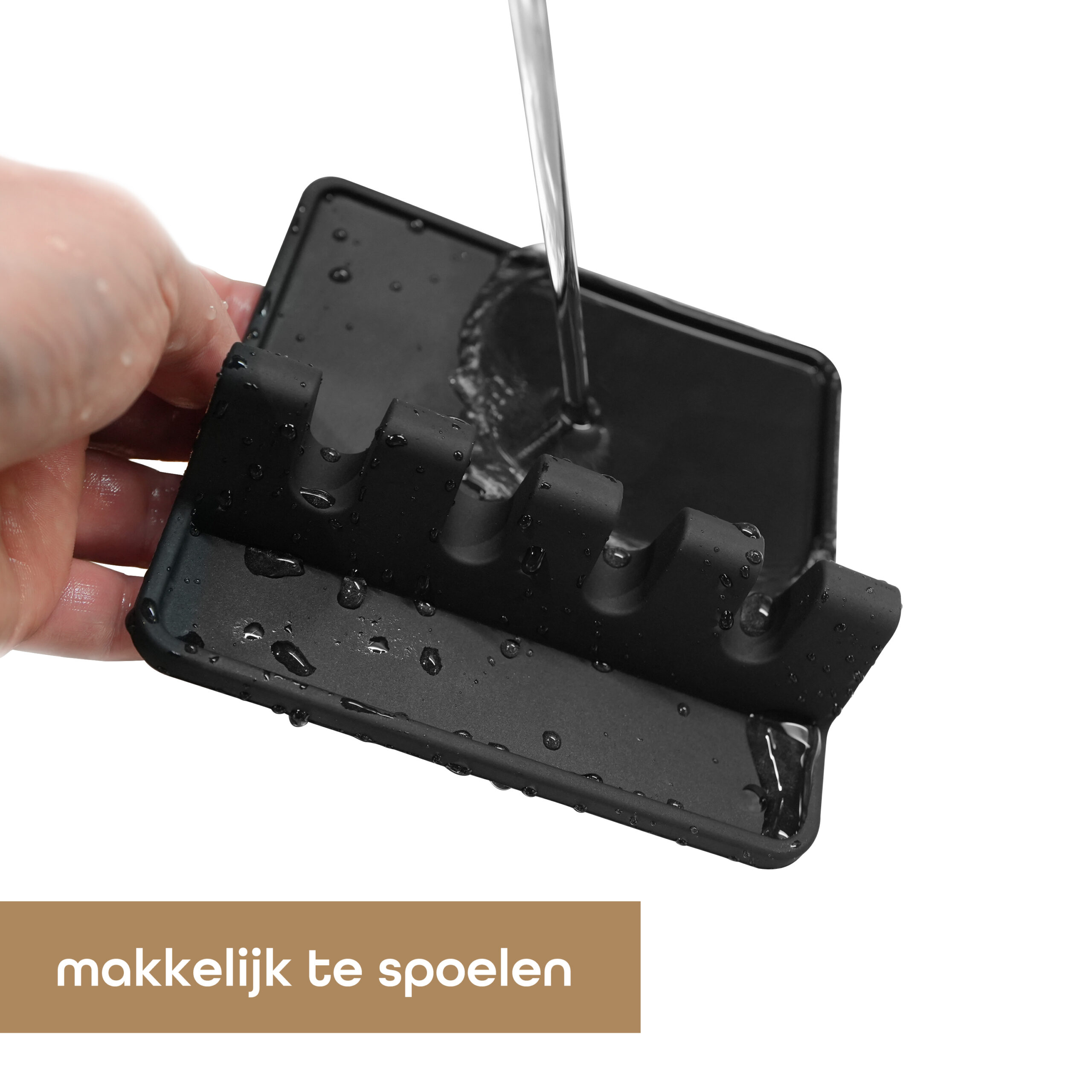 Lepelhouder aanrecht – Spatelhouder - Zwart - Afbeelding 3